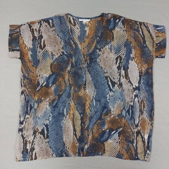 Bryn Walker Top 100% Silk Sheer Oversized Sz S Cap Sleeve Made in USA Lagenlook - Picture 9 of 11